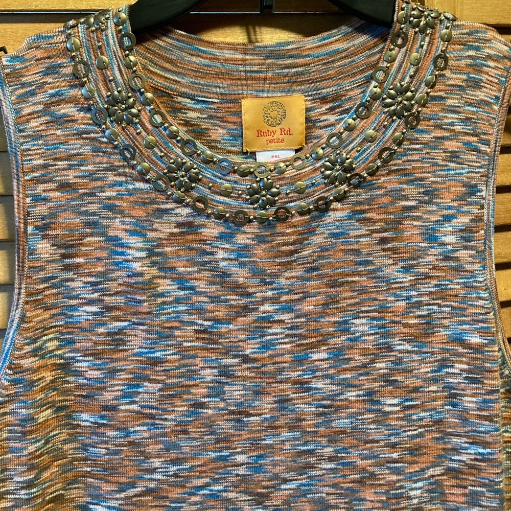 Ruby Rd. Multicolored Embellished 2pc Cardigan Set - image 8